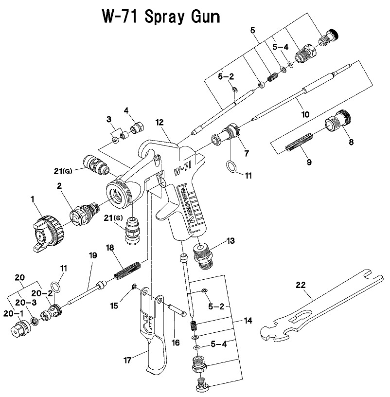 アネストIwata スプレーガン部品 Ｗー７１ 引き金止め軸の通販ページ