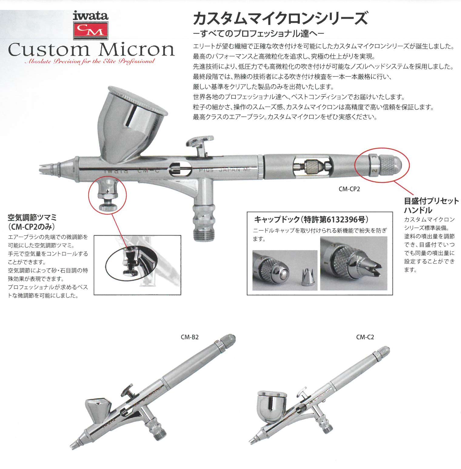 カスタムマイクロンCM－B2【エアブラシ】＝塗料・塗装機器の